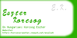 eszter korcsog business card